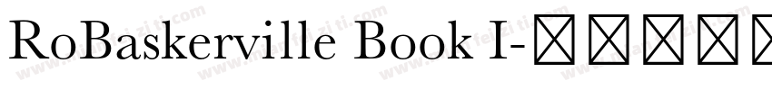 RoBaskerville Book I字体转换